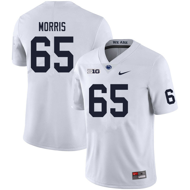 Men #65 Hudson Morris Penn State Nittany Lions College Football Jerseys Sale-White - Click Image to Close